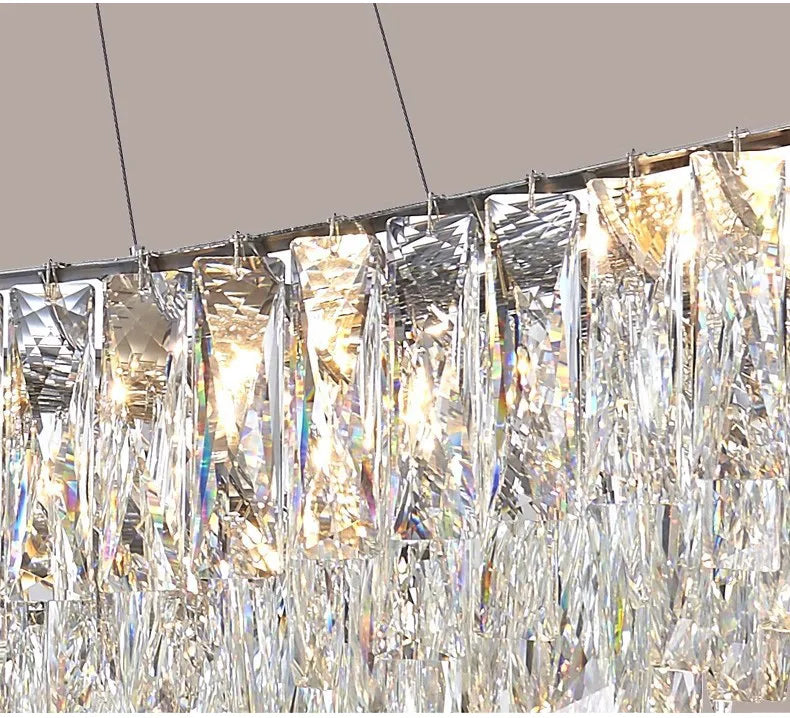 Luxury Crystal Modern Ceiling Chandeliers Dining Table Light Lustre Led Ceiling Lights Home Decor Suspension Chandelier Żyrandol