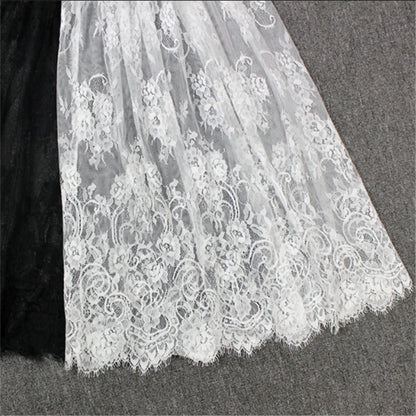 2023 New Fashion Summer Slips Women Casual Lace Transparent Midi Long Skirts Ladies Basic Skirt petticoat Underskirt