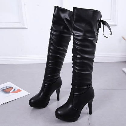 Women Boots Luxury Knight Women Length Boot Fashion Sexy Soft Leather Shoes Leather Elegant Comfortable Knee High Boots