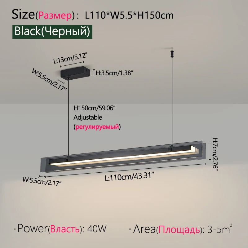 LED Chandelier Pendant lights restaurant lights Nordic modern minimalist office long bar dining room chandeliers kitchen lamps