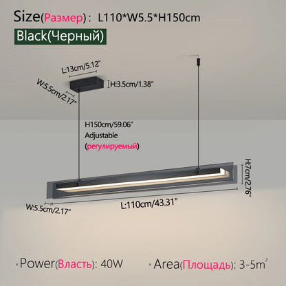 LED Chandelier Pendant lights restaurant lights Nordic modern minimalist office long bar dining room chandeliers kitchen lamps
