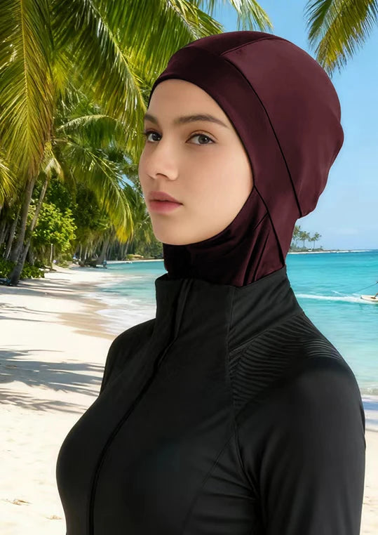 1PCS Burkini Femme Hijab Swim Bathing Hijab Women Summer Beach Instant Turban Cap