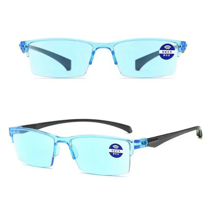 Smart Automatic Zoom Reading Glasses Anti Blue Ray Eyeglasses Autofocus Power Half-Rim Near Far Computer Glasses
