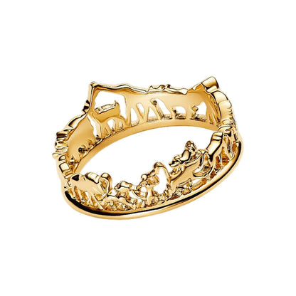 2026 New 925 Silver Sparkling Heart Princess Crown Heart-to-Heart Ring Fashion DIY Charm Jewelry Exquisite Gift