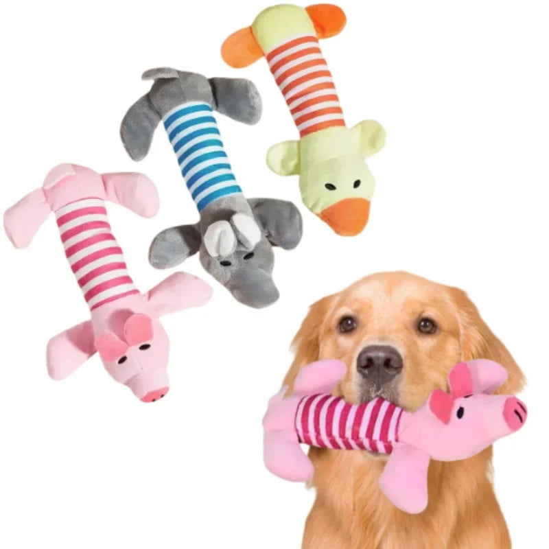 Interactive Cotton Rope Donkey Toy Grey/Brown Plush Sound Pet Training Game for Kittens And Dogs Creative Bite And Play Activity