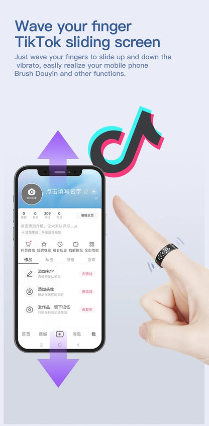 2026 New Smart Ring 5ATM Waterproof Bluetooth 5.1 Heart Rate Blood Oxygen Sleep Monitoring Men's and Women's Multi Sport Modes