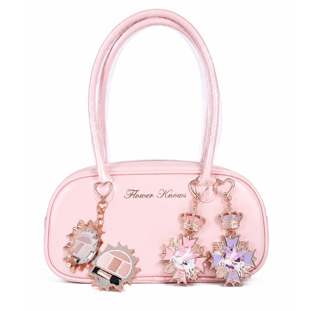 Flower Knows Knight Unicorn Eyeshadow Palette Charm Mini Makeup Accessory Fantasy Unicorn Design Cosmetic Bag Decoration