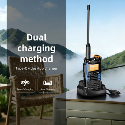 QUANSHENG UV-K5(99) V3 Walkie Talkie 2MB Memory 50-600MHz Air Band RX 5W Two Way Radio Type-C Wireless Copy Custom Firmware