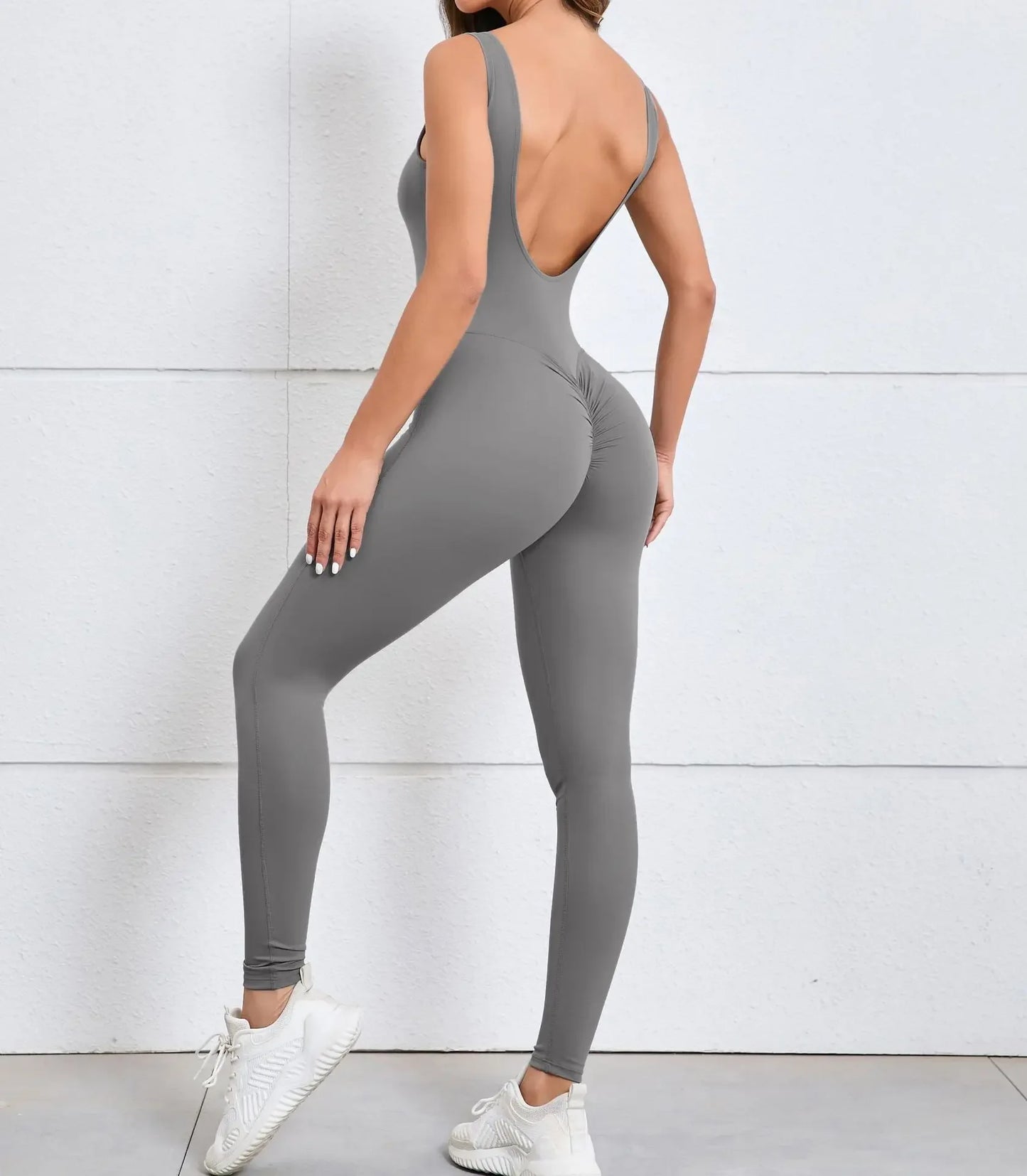 Gym Jumpsuit Woman Padding Sports Overalls for Women Push Up Rompers for Woman Clothes Monos Mujer Gray Coffee Navy Black Red