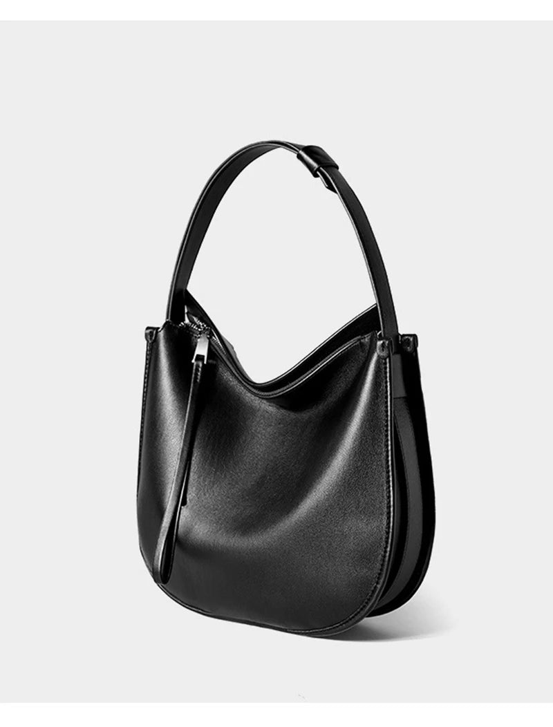 Genuine Leather Women Tote Bag 2025 New Large Capacity Women's Shoulder Bag Luxury Designer Cowhide Crossbody Bags 2522