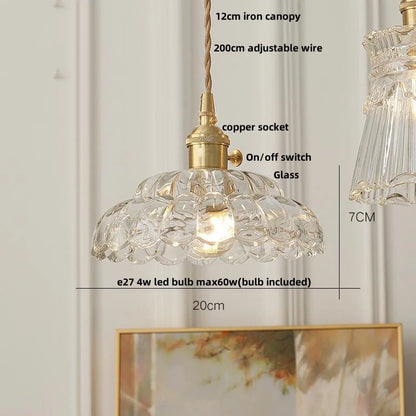 IWHD Knob Switch LED Pendant Lamp Bedroom Restaurant Cafe Luxury Crystal Glass Nordic Modern Interior Home Decor Hanging Lights