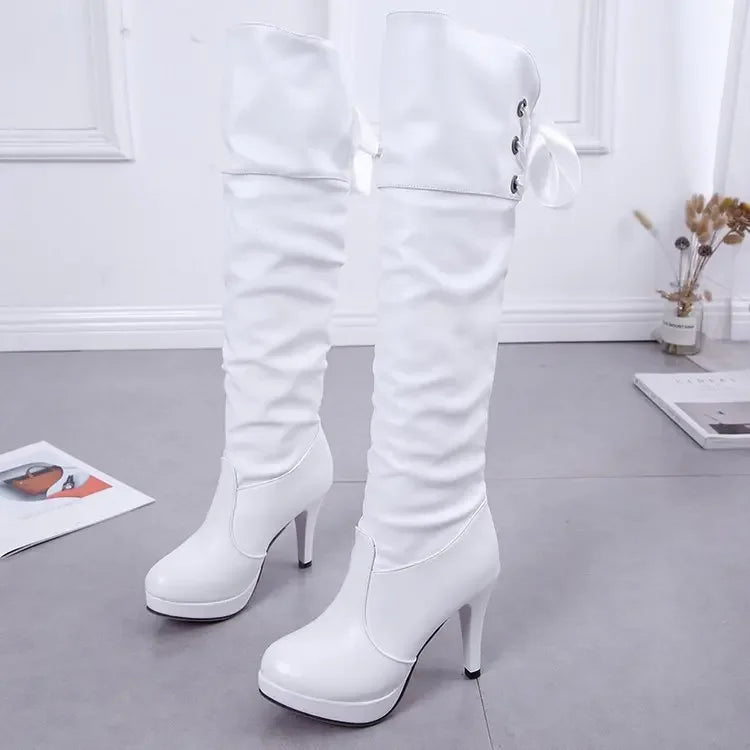 Women Boots Luxury Knight Women Length Boot Fashion Sexy Soft Leather Shoes Leather Elegant Comfortable Knee High Boots