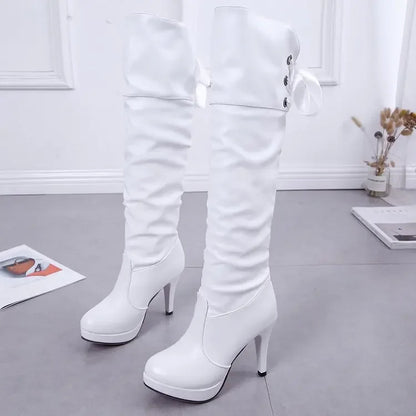 Women Boots Luxury Knight Women Length Boot Fashion Sexy Soft Leather Shoes Leather Elegant Comfortable Knee High Boots