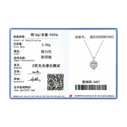MODIAN 1CT Dazzling Moissanite Halo Necklace 925 Sterling Silver Heart Wedding Gfits Pendant Necklace For Women Fine Jewelry