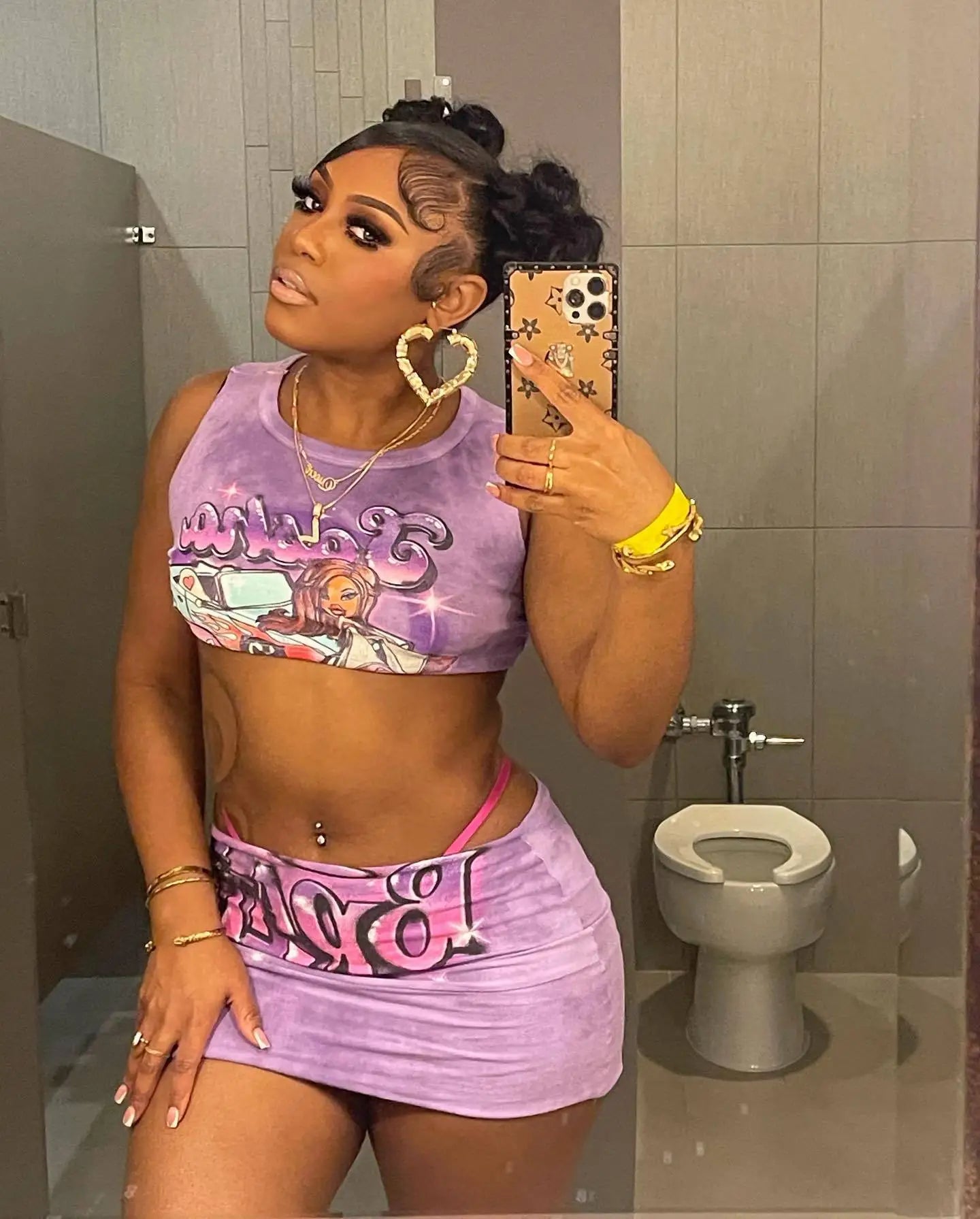 Sexy Y2K 2 Piece Skirt Sets Clothes Outfit 2023 Streetwear Fashion Dress Summer Crop Graphic T Shirts Top Women Two Piece Set