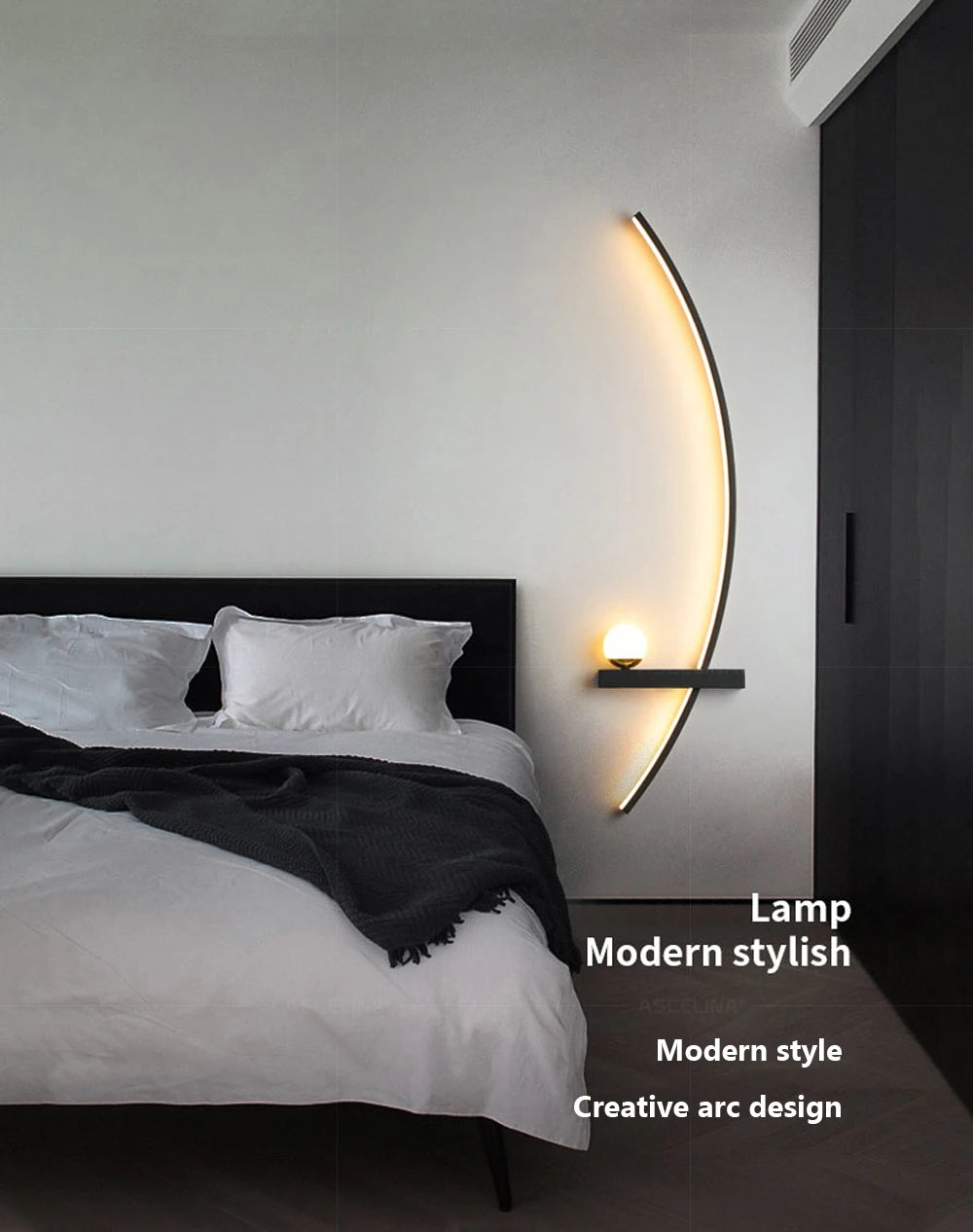 LED Wall Lamp 55/105CM Smart Remote Control Left Right Lighting Wall Sconces Bedroom Bedside Living Room Home Led Lights Lustre