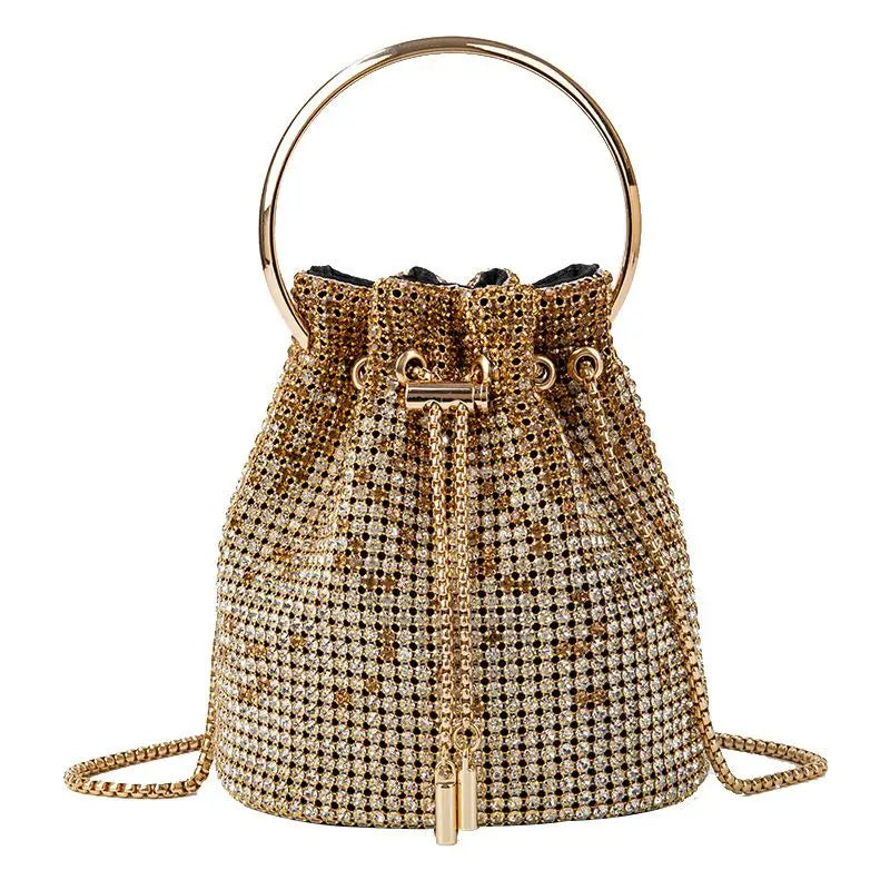 Diamond Bucket Bag for Women  Rhinestones Bling Shoulder Bags FashionTote Handbag Luxury Design Purse Crossbody Bag