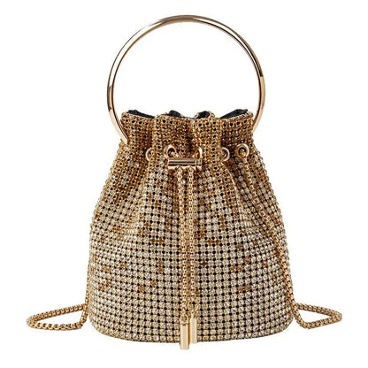 Diamond Bucket Bag for Women  Rhinestones Bling Shoulder Bags FashionTote Handbag Luxury Design Purse Crossbody Bag