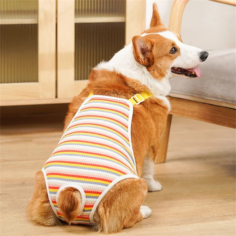 Adjustable French Bulldog Pet Shoulder Strap Physiological Pants Washable Female Dog Underwear Safety Trousers Mascotas Shorts