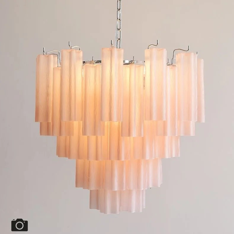 Designer Murano Ceiling Chandeliers Pink Colorful Glass LED Hanging Pendant Lights for Living Dining Room Bar Villa Art Lighting