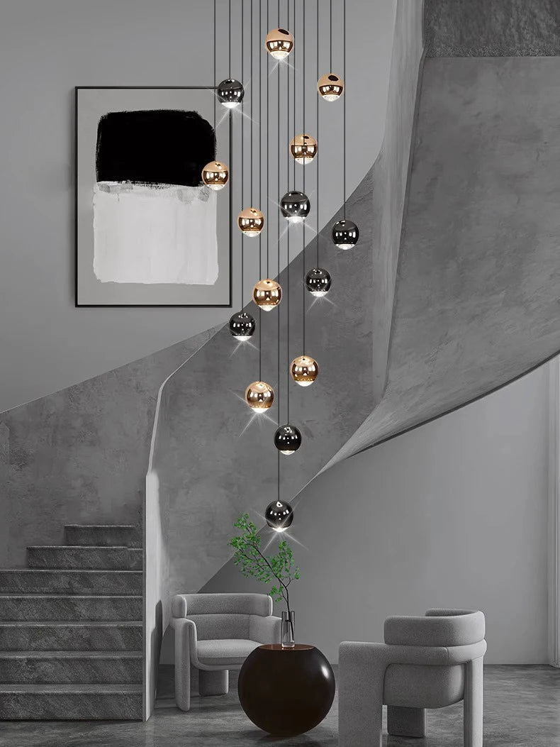Modern Crystal stair chandelier lights indoor lighting Ceiling lamp hanging light led Chandeliers for living room indoor lightin