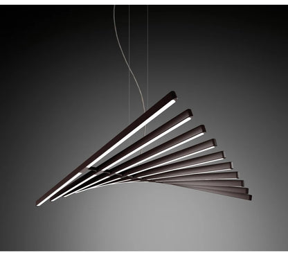 Modern LED Ceiling Chandelier Lights Nordic Luxury Pendant Lights for Living Dining Room Fish Bone Design Dimmable Hanging Lamp