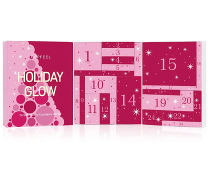 Christmas Countdown Makeup Set Lipstick Eye Shadow Cosmetics 24-Piece Holiday Beauty Advent Calendar Gift Box for Women Girls