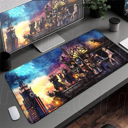 Anime Mousepad Hot Gaming K-kingdom H-hearts Non-Slip Laptop Long Deskmat Xxl Office Extended Mouse Mat Gamer Speed Keyboard Pad