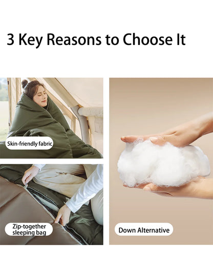 Naturehike Camping Sleeping Bag Ultralight Waterproof 4 Seasons Warm Envelope Type Sleeping Bag for Outdoor Hiking Backpacking