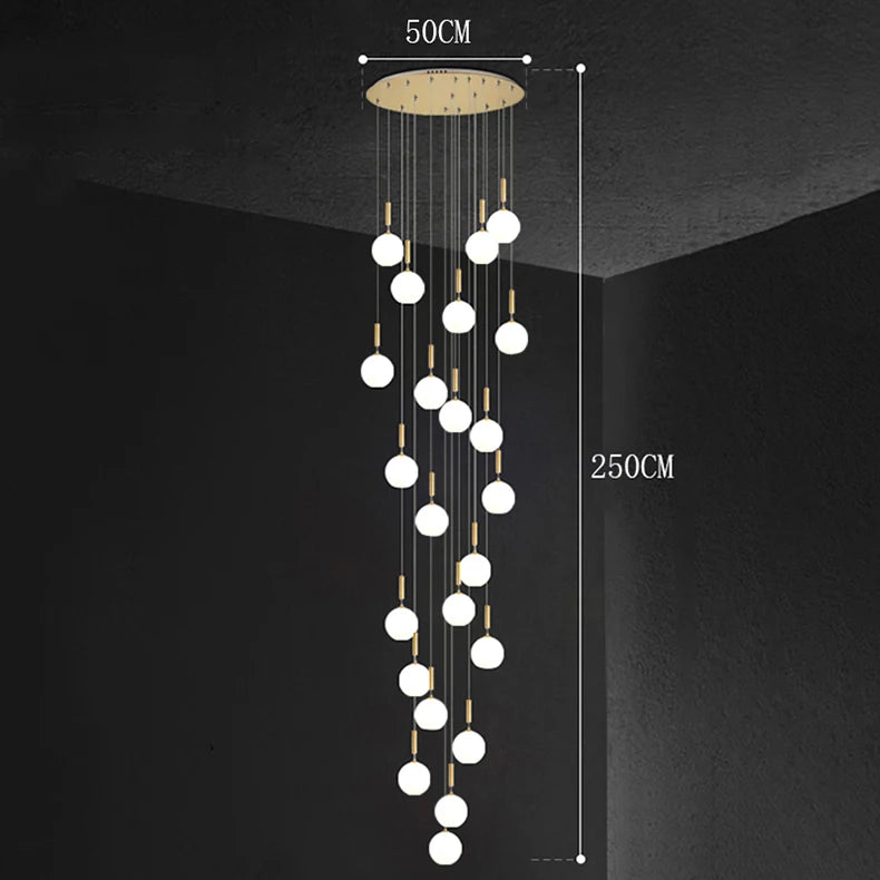 Modern Stair Chandelier Pendant Lights Indoor Lighting Ceiling Lamp Hanging Light LED Chandeliers for Living Room Indoor Lightin