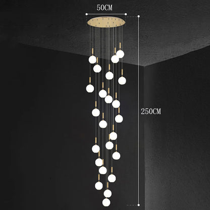 Modern Stair Chandelier Pendant Lights Indoor Lighting Ceiling Lamp Hanging Light LED Chandeliers for Living Room Indoor Lightin