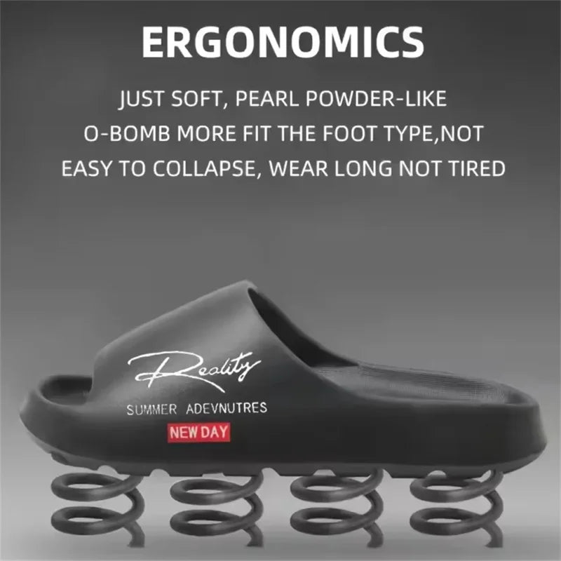 Coconut Slippers Men EVA Non-Slip Slides Cloud Thick-soled Slides Summer Fashion Casual Men Slippers Women's Sandals Indoor Shoe