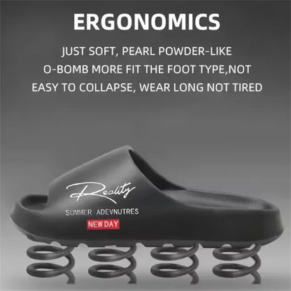 Coconut Slippers Men EVA Non-Slip Slides Cloud Thick-soled Slides Summer Fashion Casual Men Slippers Women's Sandals Indoor Shoe