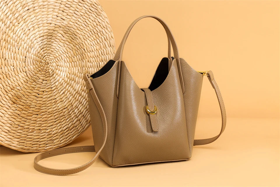 100% Genuine Cow Leather Handbag Women Fashion Elegant Crossbody Bags for Ladies Small Hand Bag Cowhide Shoulder Bags Designer