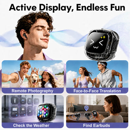 Wireless Bluetooth Headphones In Ear Buds Sports Stereo Earphones for Business,with Smart Touch Screen HiFi TWS Headset