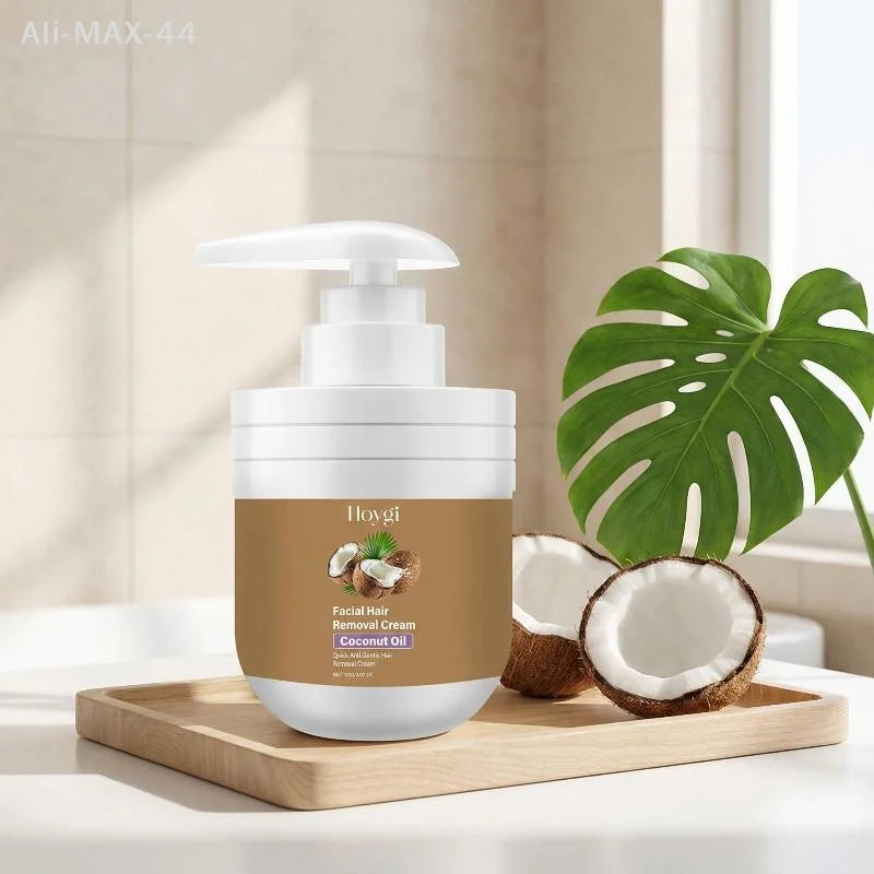 100g Coconuts Oil Facial Hair Removal Creams,Gentle Facial Depilatory Cream,Non-Irritating Depilatory Cream,For Underarms Legs