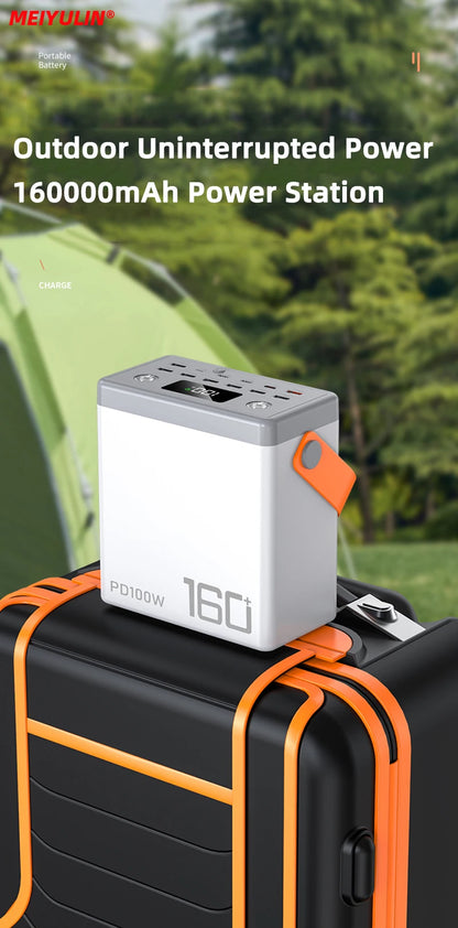 PD100W 160000mAh Power Bank Station Fast Charger Portable Emergency Charging External Battery for iPhone 15 Xiaomi Tablet laptop