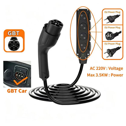 Outdoor Electricity V2L Discharger GBT 4KW EV Discharger EU socket For BYD MG Geely Jaecoo ZEEKR XPENG Renault NAMMI EU