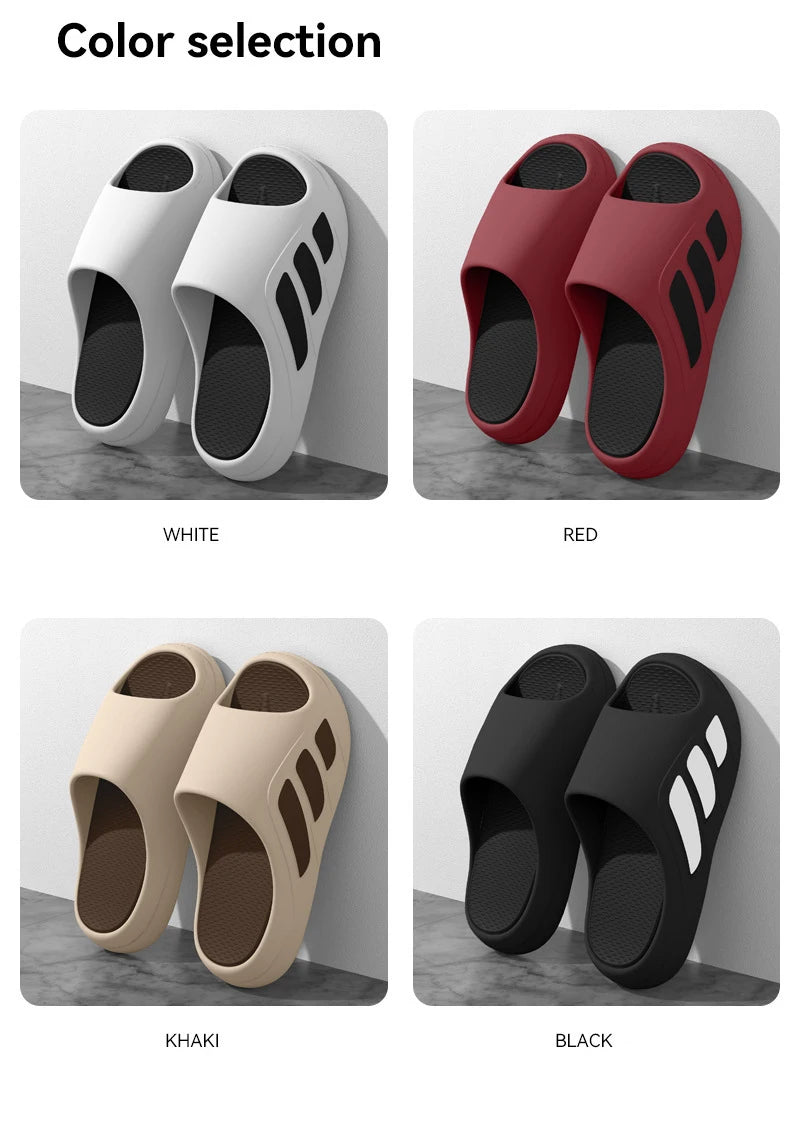 New Men Slippers Slides with a Sense High Aesthetic Value External Wear Anti Slip Thick Bottom, Beach Cool Slippers for Men