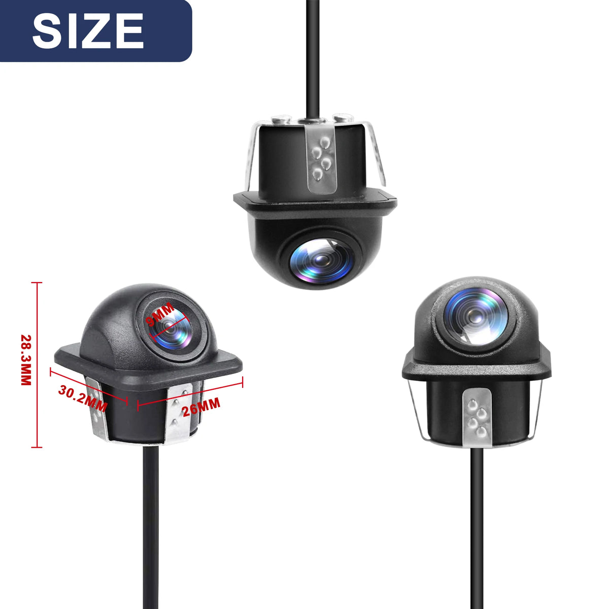 AUTOABC AHD 720P Waterproof Car Rear View Camera Suitable for BMW, Volvo, Mercedes Benz, Audi Universal Camera 175°