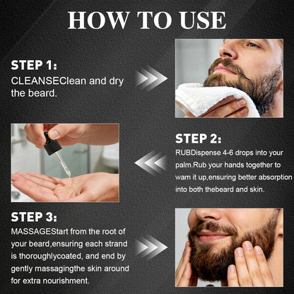 LOCKMIO 30ml Beard Moisturizing and Nourishing Oil Facial Hair Conditioner 24 Hour Long-Lasting Mustache Hydration Serum for Men
