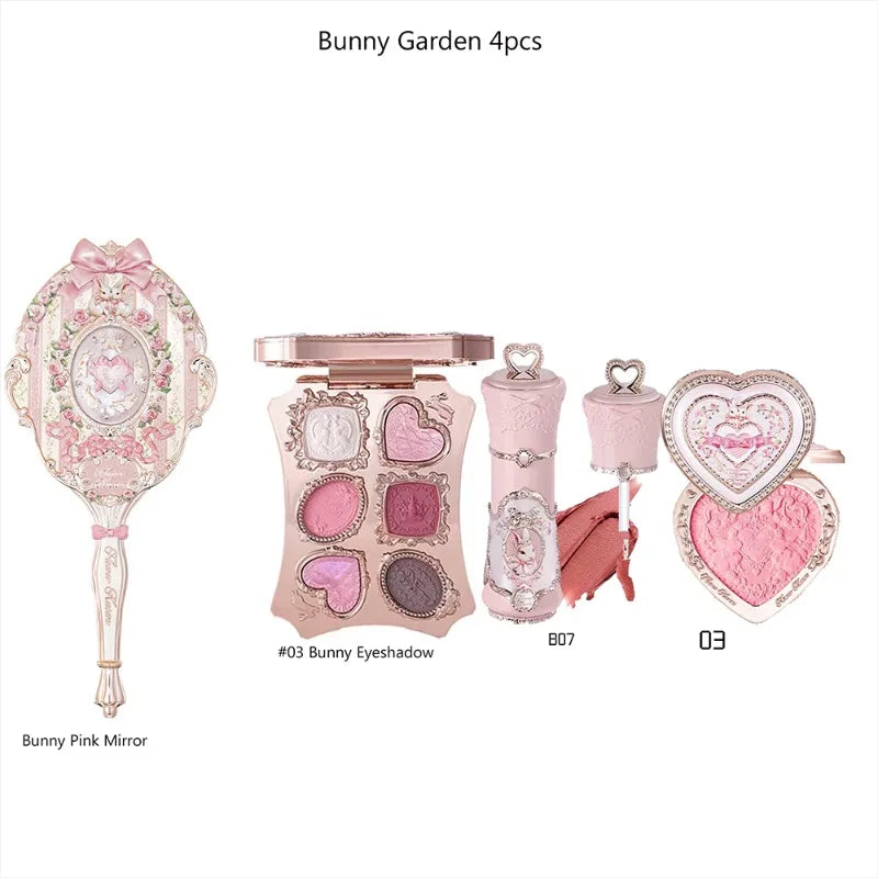 Flower Knows Makeup Set Box Full Swan Bear Garden Collection Embossed Blush Shine Lipstick Kit Foundation  All in Maquiagem Kit