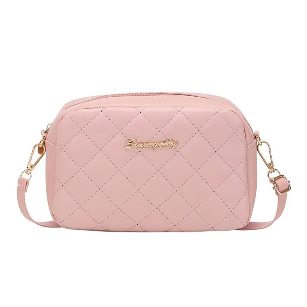 2025 New Small Messenger Bag For Women Trend Lingge Embroidery Camera Female Shoulder Bag Fashion Chain Ladies Crossbody Bags