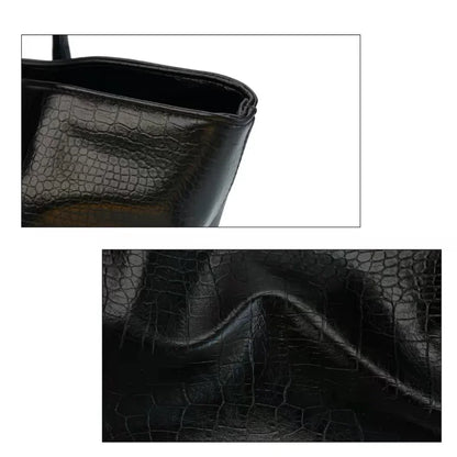 Luxury Vintage Crocodile-embossed Tote,women's Large-capacity Shoulder Handheld Bag,stylish Minimalist Casual Commuter Tote Bags