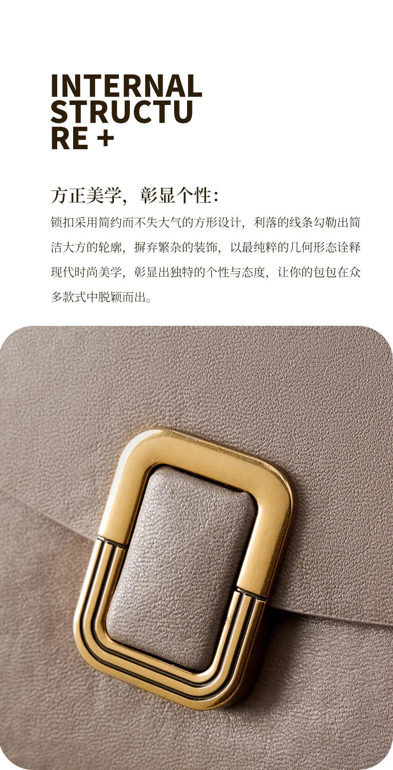 Women's Genuine Grade Cow  Leather Shoulder Crossbody Purse Bag Luxury Designer Ladies Underarm Bag Female Small Square Bag New