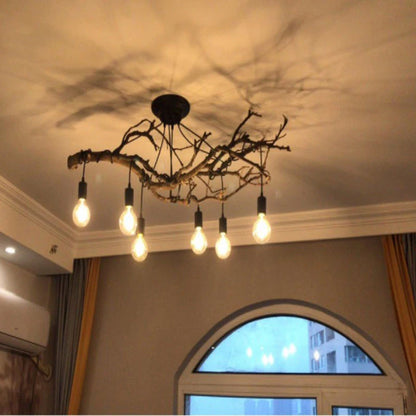 DIY Spider Lights Vintage Chandelier Edison Industrial Hanging Lamp Ceiling Multiple Pendant Light Kitchen Farmhouse Living Room