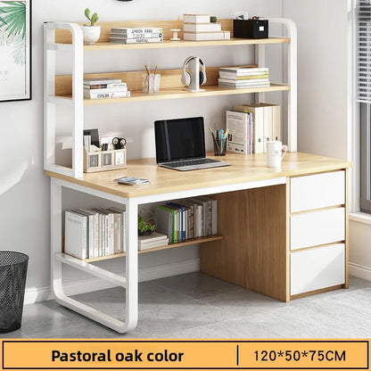 Multi-functional Desk Desktop Computer Desk Simple Home Desk Student Bedroom Bookshelf Integrated Writing Desk