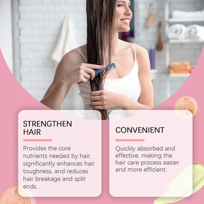 Hoegoa Keratin Hair Care Mask Nourish Smooth Scalp Massage Oil Control Keep Healthier Root Pure Plant Conditioner for Curly Hair