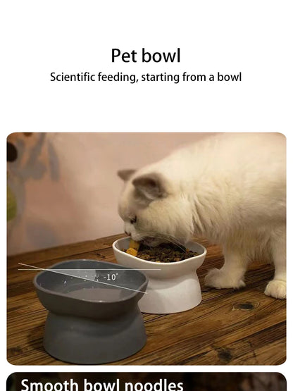 Dual-purpose Cat/Dog Food Bowl, Elevated Anti-Vomiting Cat Feeder Whisker Stress-Free Dog Plastic Cat Feeding Bowls