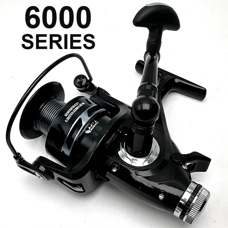 Carp Double Brake Design Spinning Fishing Reel Gear Ratio 5.2:1 High-speed with Dual Braking System Bass Travel Fishing Gear